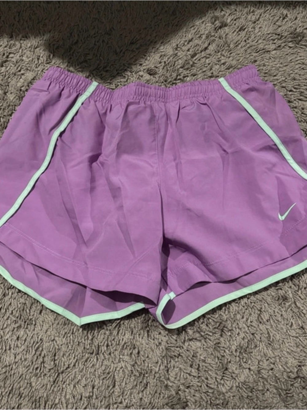 Nike Women’s Purple Running Shorts with Mint Trim- large